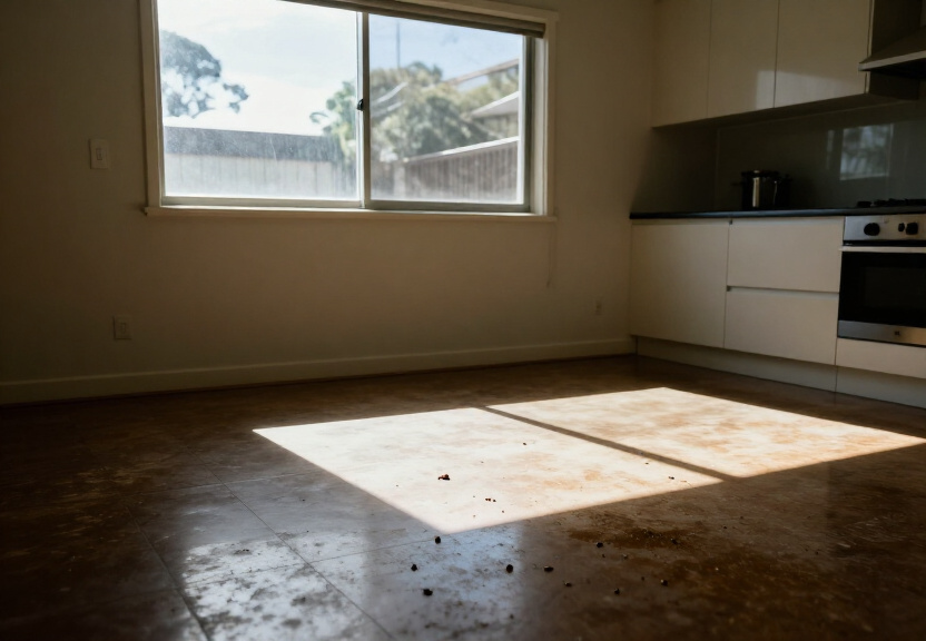Rodent infestation in a Glenhaven garage before treatment